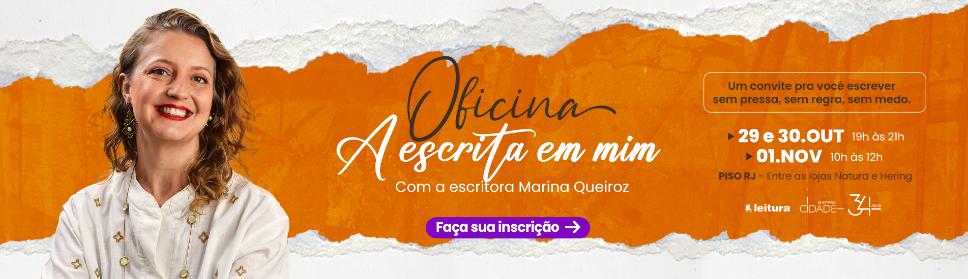 Oficina “A Escrita em Mim” com a escritora Marina Queiroz