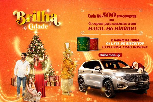 Brilha Cidade: Compre seus presentes de Natal e ganhe brindes exclusivos + cupons para concorrer a um carro!