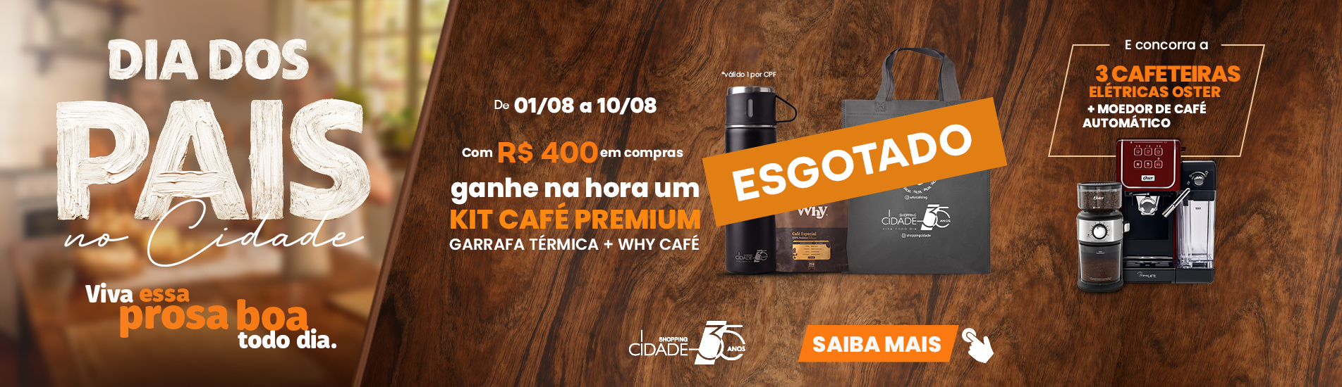 Dia dos Pais no Shopping Cidade: viva essa prosa boa todo dia