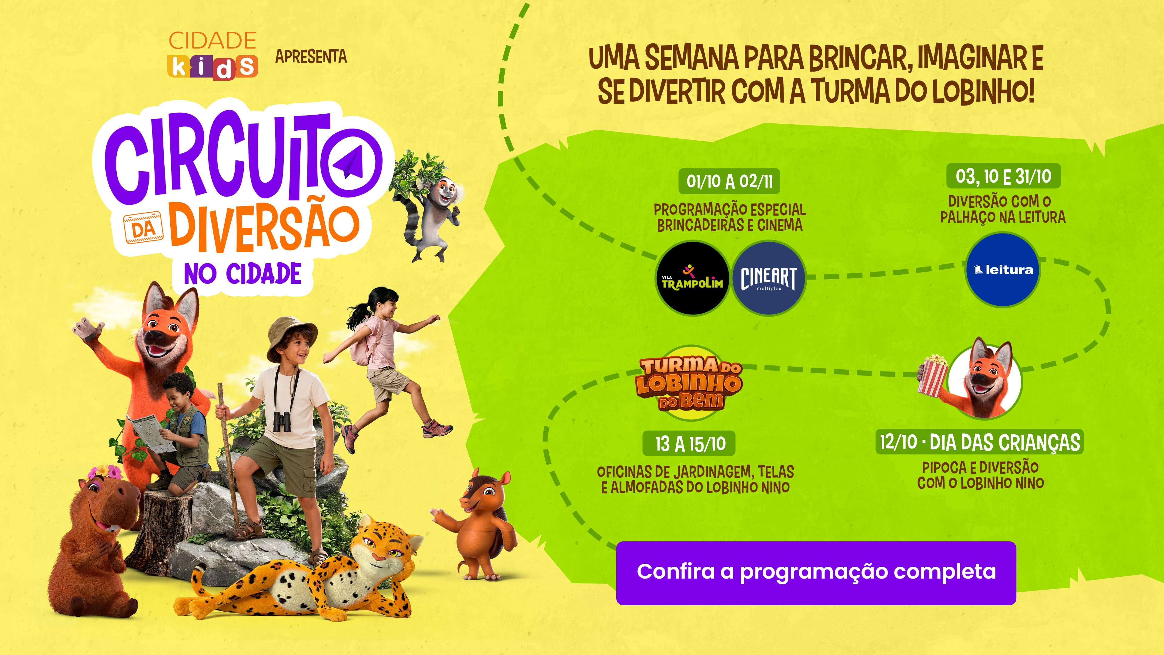 CIDADE KIDS APRESENTA: Circuito da Diversão no Cidade