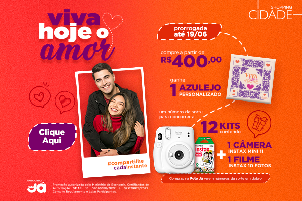 Viva Hoje o Amor: Dia dos Namorados 2022 Shopping Cidade