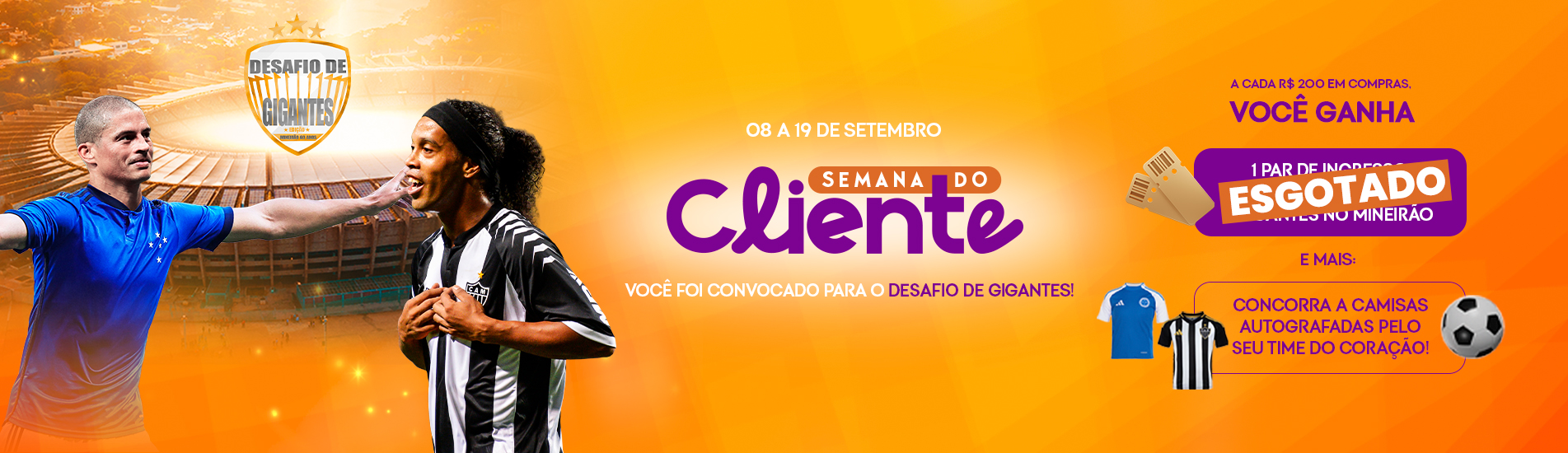 Semana do Cliente com Desafio de Gigantes no Shopping Cidade!