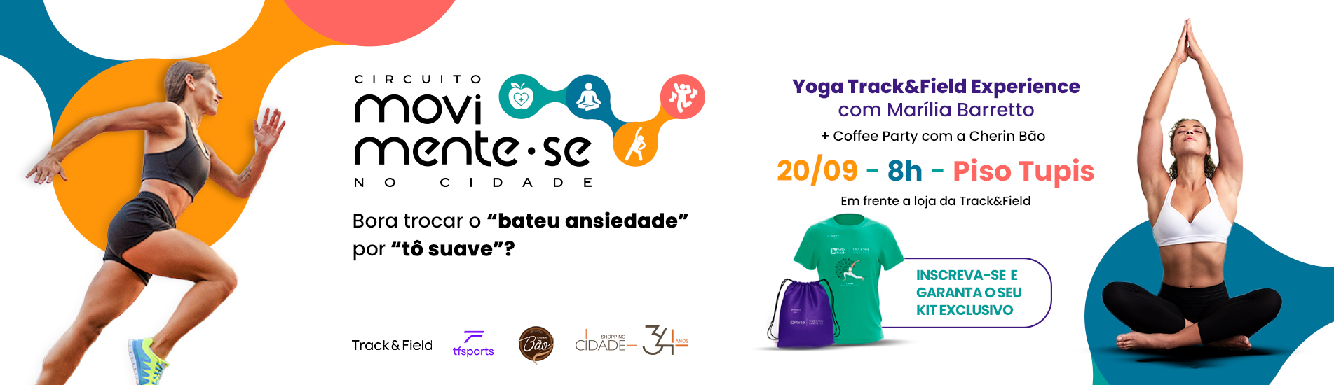 Movimente-se com Yoga e Track&Field no Cidade! 