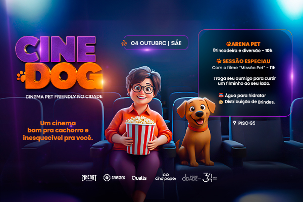 CineDog – O cinema pet friendly mais esperado chegou ao Shopping Cidade!