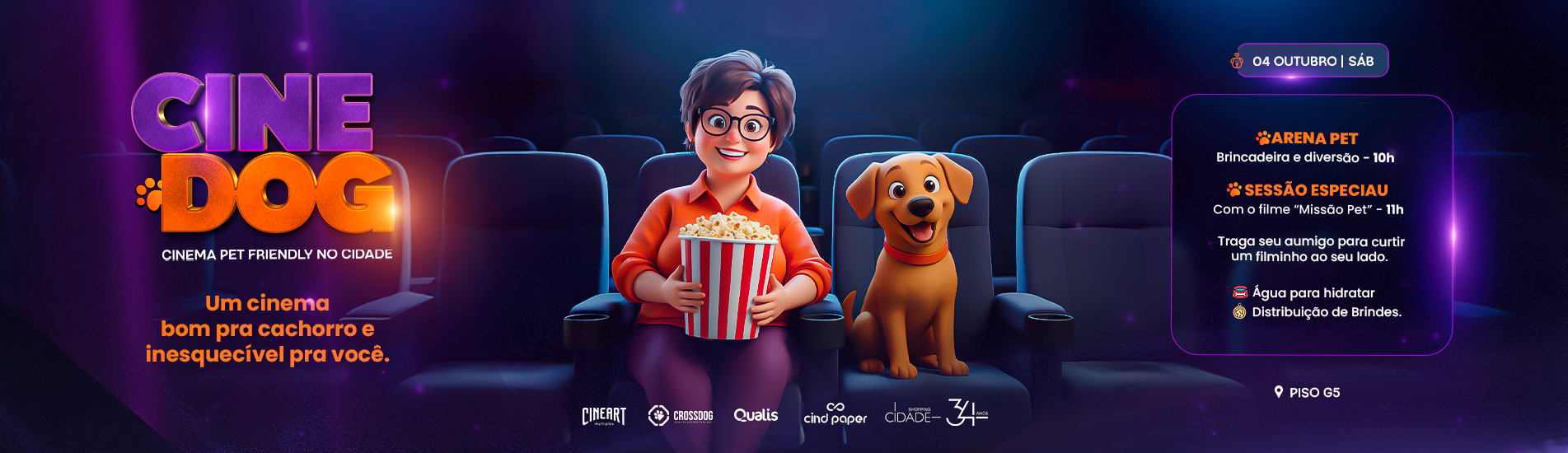 CineDog – O cinema pet friendly mais esperado chegou ao Shopping Cidade!