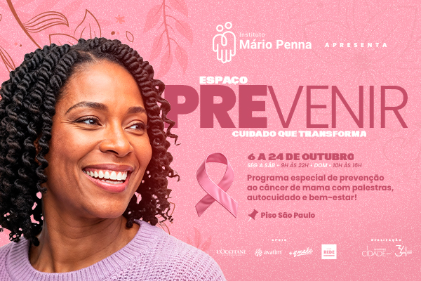 Shopping Cidade e Instituto Mário Penna juntos no Outubro Rosa