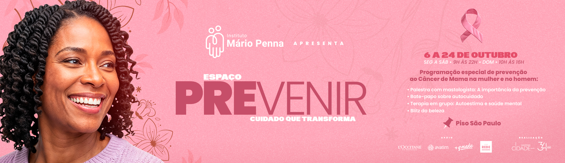 Shopping Cidade e Instituto Mário Penna juntos no Outubro Rosa