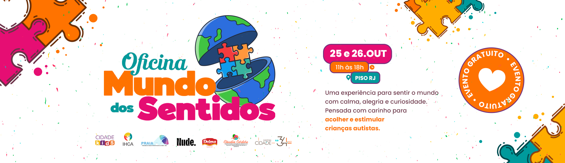 Oficina Mundo dos Sentidos: uma experiência inclusiva para crianças no Shopping Cidade
