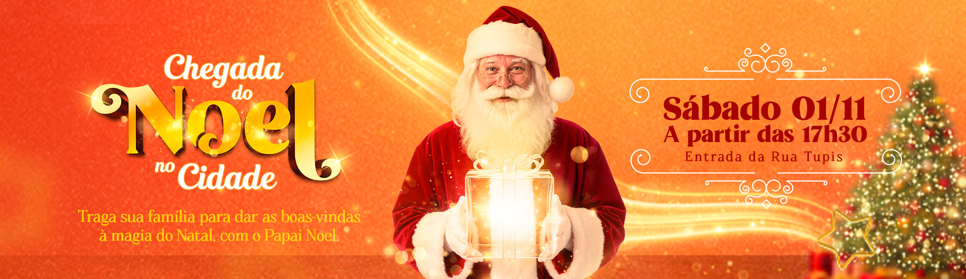 A Magia do Natal chega ao Shopping Cidade com a tradicional Chegada do Papai Noel