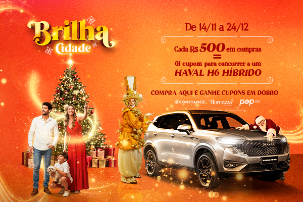O Shopping Cidade vai fazer seu Natal brilhar — e pode te dar um HAVAL H6 Híbrido novinho!