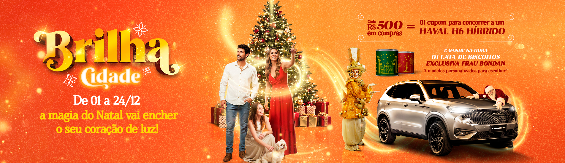 Brilha Cidade: Compre seus presentes de Natal e ganhe brindes exclusivos + cupons para concorrer a um carro!