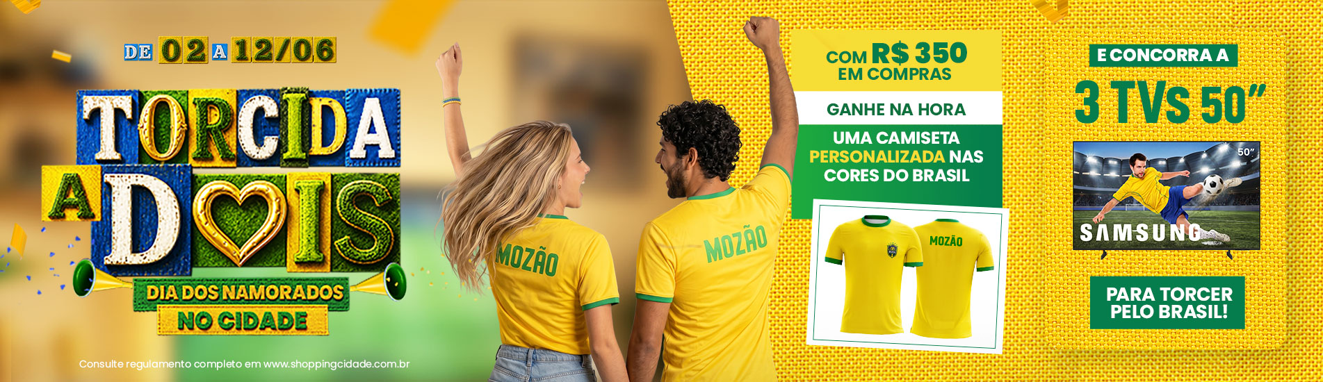 Torcida a Dois no Cidade: Comemore o Dia dos Namorados com prêmios exclusivos!